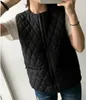 Femmes gilets femme gilet manteaux automne/hiver coton O cou lâche couleur unie fermeture éclair épaisse vente femme haut goutte GGFS8898