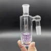 Bongo de água de vidro de 90 graus coletor de cinzas de 14 mm 90° de espessura em vidro pirex borbulhador roxo