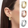 Hoop Earrings 1Pair Circle CZ Zircon For Women Bohemian Gold Color Silver Small Round Fashion Girl Jewelry