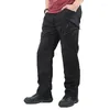 Pantaloni da corsa Comfort-fit Elastico in vita Uomo Lavoro Cargo Lungo con tasche Pantaloni larghi di resistenza Attrezzatura da ciclismo Pantalones Hombre