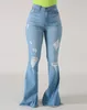 Jeans da donna Denim Kasual Polo Pinggang Tinggi Potongan Kancing Hem Mentah Panjang Menyala Wanita Mode Baru Pakaian Semua Cocok 230516