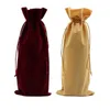 300pcs/lot 15*37cm Wine Bags Pouch Drawstring Red Wine Bottle Gift Packaging Covers