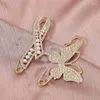 Broches 4 pièces métal strass broche femmes musulman écharpe Hijab châles épingles de sécurité Clips boucle paillettes bijoux accessoires