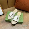 Designer espadrilles Women out slide sandal cord platform base flat slipper fashion slip-on straw woven shoes hollow
