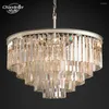 Lustres 1920 Odéon Rond Moderne Rétro LED Clair Fumée Cristal Niveaux Lampes Lustre Ferme Chambre Salon Lumières Déco