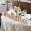 Outros suprimentos para a festa de evento Decoração de casamento de madeira Sra. MRS Ornamentos de madeira Cartas de madeira assinam para a decoração de mesa de casa casada 30 a 10cm 230516
