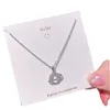 Mode titane acier Simple jupe lune pendentif collier pour femmes déclaration clavicule chaîne collier bijoux cadeau