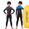 Våtdräkter Drysuits Girls Thick Swimsuit Boys Neoprene Surf Wetsuit 2,5 mm Underwater Free Diving Suit Jellyfish Scuba Badkläder Barn Bad Set 230515