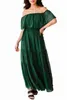 verde Giallo Giallo Off spalla Ruffle Swiss Dot Maxi Dress k1he #