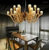 Kolye lambaları Masif ahşap ışıklar restoranlar basit Çince yaratıcı LU630 ZL26