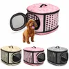 Carrier Pet Dog Cat Carrier Side Foldbar Travel Tote Shoulder Bag Portable Cage Kennel för utomhusresor Ped Dog Carrier