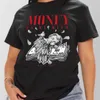 مصمم ملابس للملابس النسائية T Shirt 2023 New Ladies Loose Round Neck Short Series Money Series Cartoon Print Tees بالإضافة إلى حجم 3XL 4XL 5XL