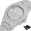 Montres-bracelets Drop ICE-Out Bling Diamond Ensemble de montres de luxe pour hommes Chaîne cubaine Hip Hop Iced Out Montres à quartz Or Relogio Masculino