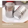 Dinnerware Sets 5 Pcs Salt Pepper Dispenser Coffee Hand Grinder Crusher Seasoning Storage Jar Mill Stainless Steel