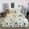 Beddengoed sets rustieke bloem witte set mode bloemen dekbedoverdeksel microfiber quilt met kussenslopen laken meisje kamer decor