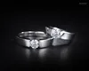 Cluster Rings Fine Jewelry Originale 925 Solid Sterling Silver Ring Solitaire 6mm 1Ct CZ Diamant Wedding Per donne e uomini