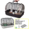 s Portable Bird Transport Cage Pet Parrot Cage with Feeder Transparent Detachable Small Parrot Cage Bird Outdoor Supplies 230516