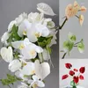 Dekorativa blommor 1 bunt 4 färger pu artificiell blommor realistiska beröring anthurium bukett bröllop hem dekoration avancerad blommig