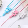 Schlüsselringe Abnehmbarer Handygurt Halsband Lanyard Geflochtenes Nylon-Hängeseil für Mobiltelefon-Abzeichen Kamera MP3 USB-ID-Karten Gemischte Farbe Otnpd