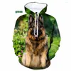 Sweats à capuche pour hommes 2023 drôle chien imprimé en 3D hommes/femmes sweat à capuche mignon berger allemand sweats à capuche