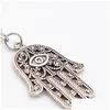 Porte-clés Nouveau Porte-clés 36X25Mm Oeil Hamsa Palm Protection Pendentifs Bricolage Hommes Chaîne De Voiture Porte-Anneau Porte-clés Souvenir Bijoux Cadeau 1042 Q Oty9Z