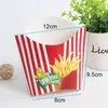 Flatvaruuppsättningar 100 datorer Snack Box Disposable Servering Tray Bracket Chips Paper Väskor