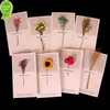 10 pezzi/set Fiori secchi Busta Biglietti d'auguri Inviti di nozze Cartoline scritte a mano Carte regalo Biglietti di ringraziamento