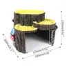 Decoratieve objecten Figurines Resin Turtle Reptile Hide Cave Reptiles vermijden grotten Simulatie Boomschors Amfibieën Landschap Lizard Feeding Box 230515