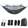 Camp Furniture Leichte, tragbare Outdoor-Camping-Hängematte mit Moskitonetz, hochfester Fallschirmstoff, Hängebett, Jagd, Schlafen