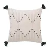 Pillow Case Exclusive For Cross-Border Cotton Style Cushion Nordic Morocco Handmade Embroidery Tufted Geometric Tassel Cover