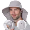 屋外帽子男性のための屋外漁師の帽子夏夏のクイック乾燥ネック保護バイザーキャップアンチUV通気性釣りサファリハット230515