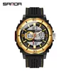 Wristwatches Fashion 2023 Sanda Top Brand Thermometer Sport Watch Casual Waterproof Men's Electronic Digital Quartz Men Relogio