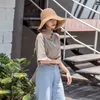 Wide Brim Hats Bucket Summer Fashion Women Straw Lady Sun Visor Cap Panama Style Strawhat Beach Femme Shade 230515