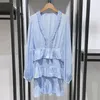 Robes décontractées M-aje robe à volants manches bouffantes mini robe à volants pour femmesfashionNew2023