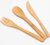 All-Match Bamboo Table Seary 300st (100 Set) 100% Natural Bamboo Spoon Fork Knife Set Wedle Cogervis