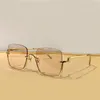 1279 Occhiali da sole quadrati oro / grigio Occhiali moda estiva da donna gafas de sol Occhiali da sole firmati Shades Occhiali da sole UV400 Eyewear