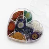 Colares pendentes reiki de pedra balanceamento chip cura cura wicca stones kit polido polido bolso de palmeira 7 chakrapenda