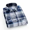 Sukienka dla mężczyzn sukienka Plus Size Oxford Plaid Fabric Bawełna Doskonała Wygodna Slim Fit Kllar Business Men Casual Shirt 230516