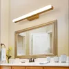 벽 램프 우드 미러 라이트 LED 욕실 40cm AC85-265V 실내 조명 홈 장식 침실 스콘 픽스처