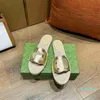 Designer espadrilles Women out slide sandal cord platform base flat slipper fashion slip-on straw woven shoes hollow