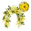 Decorative Flowers Easter Colorful Egg Sunflower Wreath Ornaments Accessory For Kitchen Restaurant Decoration Gift