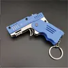 It is possible to use the M1 mini pendant folding rubber band gun with keychain alloy plastic for toy soft bullets between the ages of 8 and 55