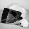 Hełm motocyklowy Hełm dla mężczyzn Woman zintegrowany podwójne wizje HD otwarte twarz Lekkie ochronne cykl bezpieczeństwa