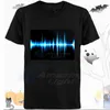 T-shirts pour hommes Vente chaude T-shirt en coton Led activé par le son Light Up and Down Égaliseur clignotant EL T-shirt Hommes pour Rock Disco Party DJ Top Tee J230516