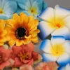 Fiori decorativi 45X Teste di fiori di seta artificiale Combo Set in massa per ghirlanda artigianale fai-da-te Ghirlanda che fa decorazioni floreali