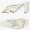 Top Luxury Brand Avenue Women Sandals Shoes Bow Toe Strappy Block Heels Slip On Mules Ladies Casual Party Dress Flip Flops EU35-43