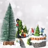 Decorative Figurines Objects & Christmas LED Lighted Musical Village Resin Craft Ornament Luminous Revolving Snowman Xmas Tree Battery Opera