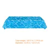 Table Cloth Disposable Ocean Waves Tablecloth Beach Blue Ornament Party Decorations Water Dining Plastic Cover