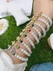 Lien Bracelets 5 pièces mode élasticité Bracelet perle coquille perlée breloque Zircon barre connecteur Bracelets pour femmes 2023 bijoux
