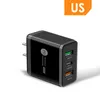 New PD45W Quick charge mobile phone charger 5V4A Euro-American regulation PD+2USB multi-port adapter charging head